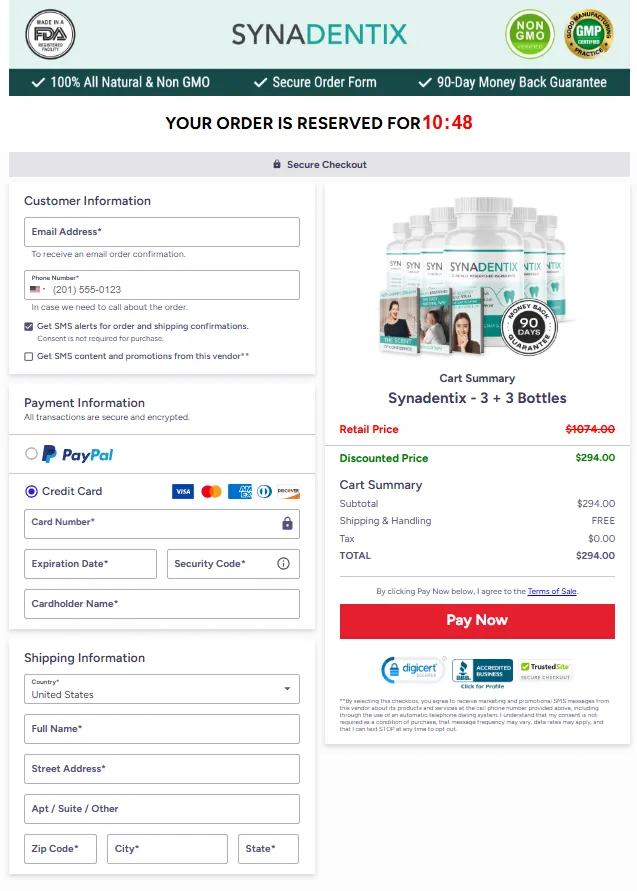 Synadentix Secure Checkout